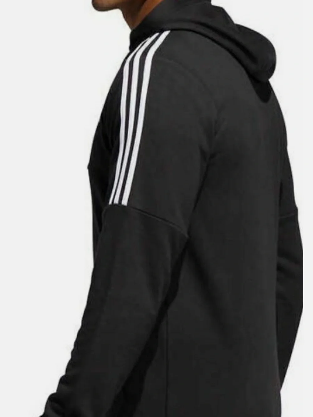 ADIDAS Three Striped Medium Mens Black Jacket/Hoodie
